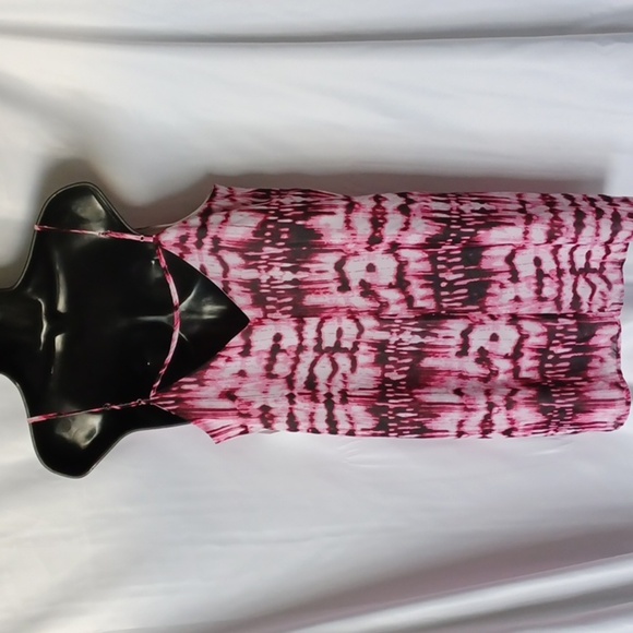 Decree Slip Dress size XL, pink & black, scoop front, v-back, lined, NWT - Picture 4 of 10